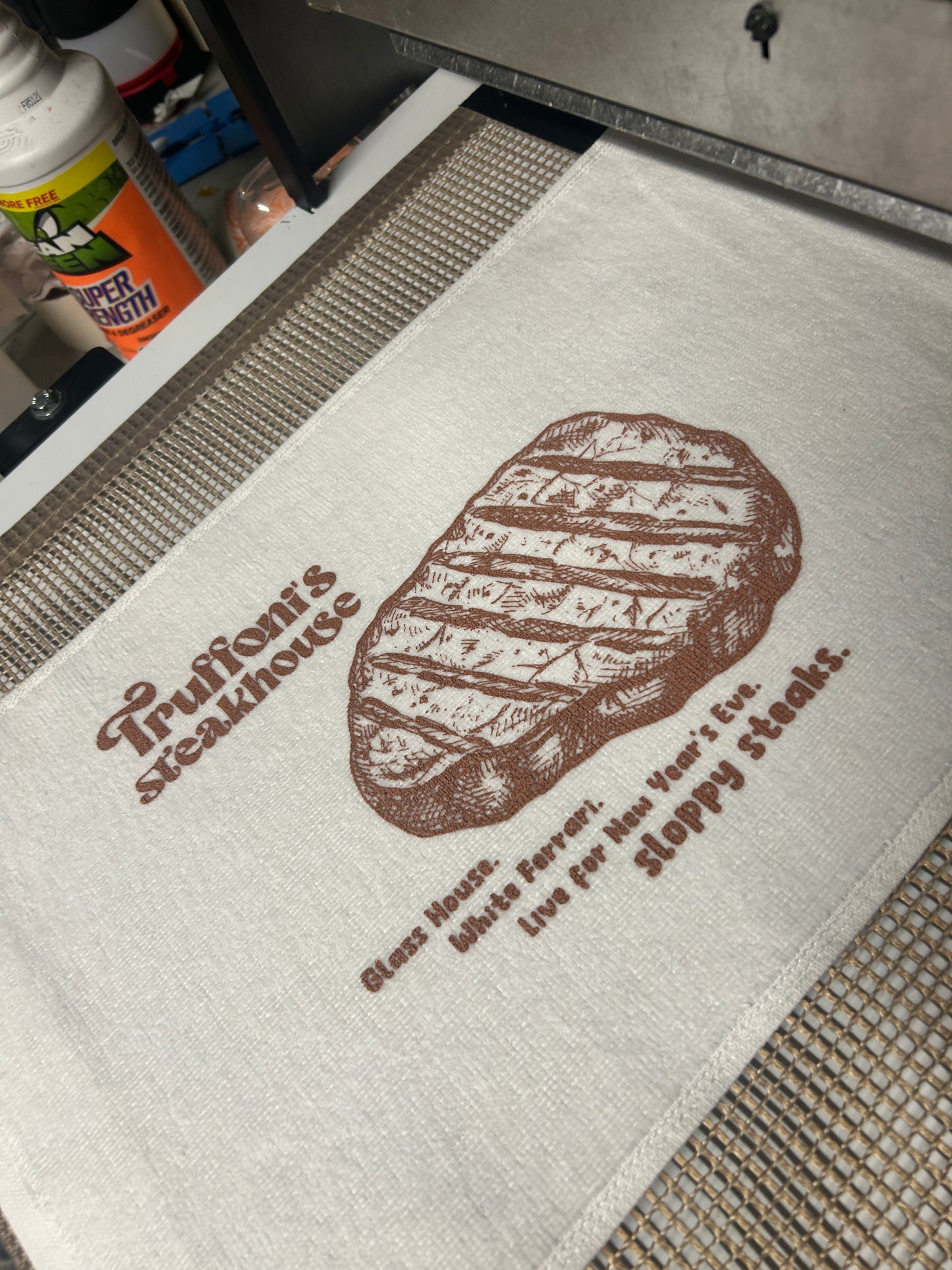 Sloppy Steaks rally towel I Think You Should Leave