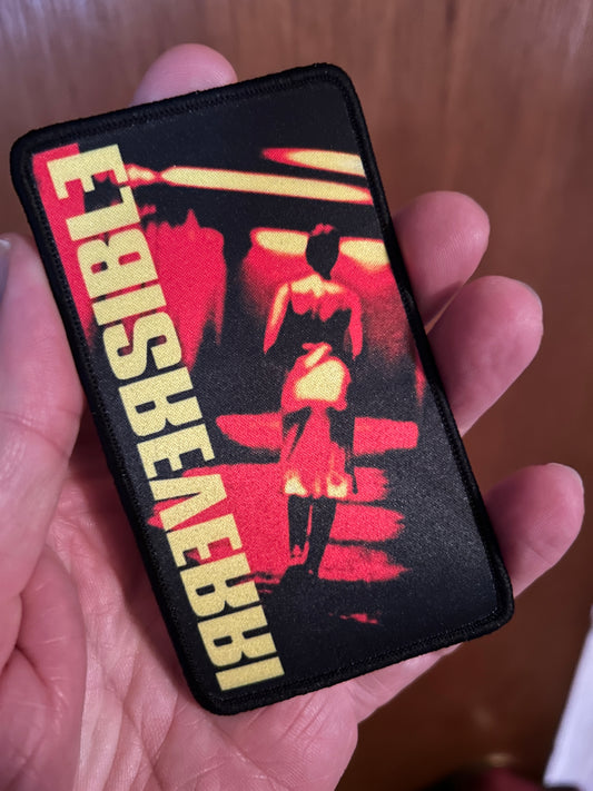 Irreversible iron on patch
