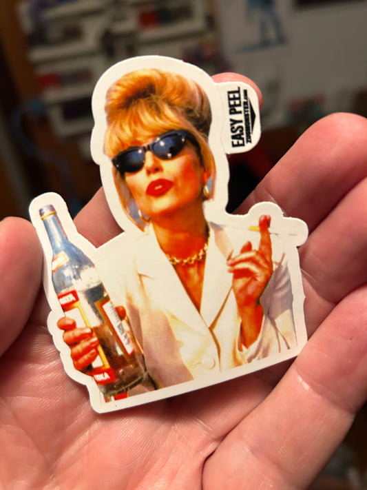 AbFab Patsy vodka sticker