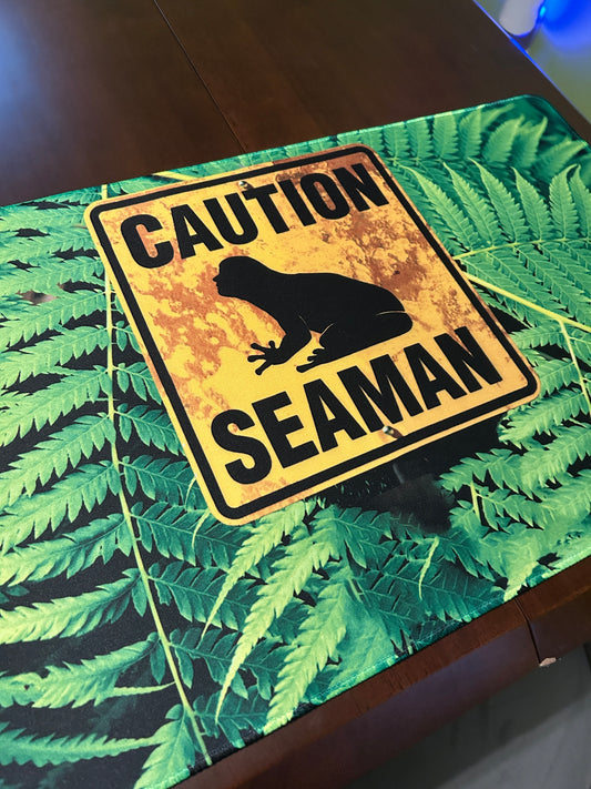 CAUTION Seaman desk game mat