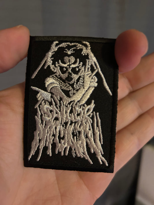 Black Metal Moon iron on patch